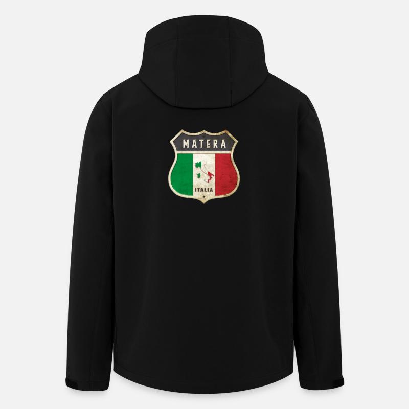 Matera Italien Wappen Flaggen Design - Recycelte Männer Softshell-Jacke von Stanley/Stella - Schwarz