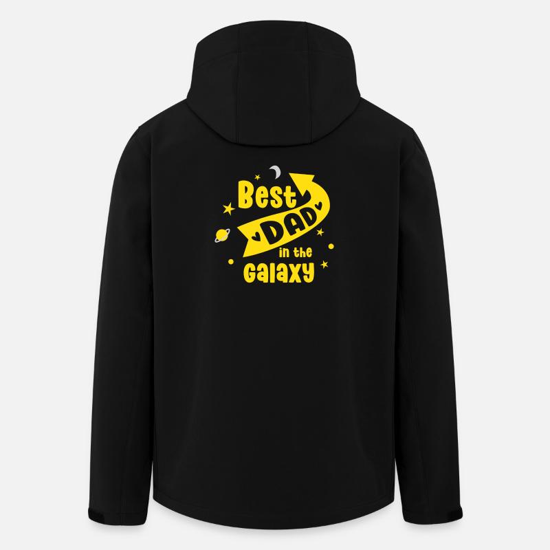Meilleur papa dans la galaxie - Veste softshell homme en polyester recyclé Stanley/Stella - noir