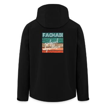 Fachabitur Fachabi Schulabschluss Geschenk - Recycelte Männer Softshell-Jacke von Stanley/Stella - Schwarz - Hinten - AI Model Male 185 light (185cm)