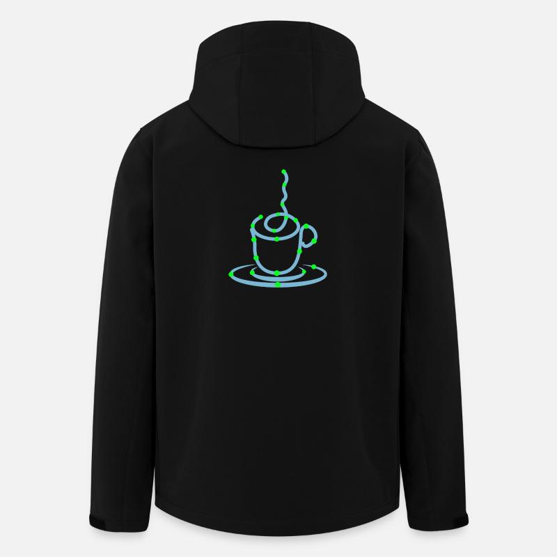 Kaffeetasse Kaffeeliebhaber Kaffee Trinken - Recycelte Männer Softshell-Jacke von Stanley/Stella - Schwarz