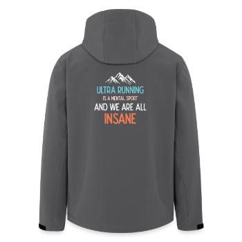 Ultra Running est un sport mental et nous sommes tous fous - Veste softshell homme en polyester recyclé Stanley/Stella - charbon - Dos - AI Model Male 185 light (185cm)