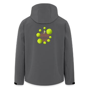 Tennisball - Recycelte Männer Softshell-Jacke von Stanley/Stella - Anthrazit - Hinten - AI Model Male 185 light (185cm)