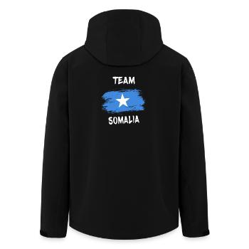 Team Somalia - Recycelte Männer Softshell-Jacke von Stanley/Stella - Schwarz - Hinten - AI Model Male 185 light (185cm)