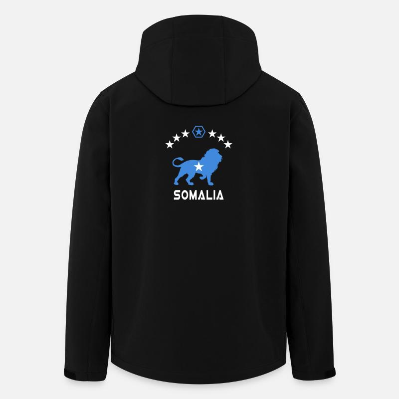 Somalia Löwen Design - Recycelte Männer Softshell-Jacke von Stanley/Stella - Schwarz