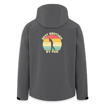 Best Brother By Par - Golfen - Recycelte Männer Softshell-Jacke von Stanley/Stella - Anthrazit - Hinten - AI Model Male 185 light (185cm)