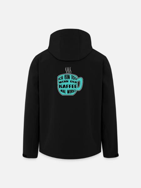 Kaffeetasse Kaffee Statement Koffein Kaffeetrinker - Recycelte Männer Softshell-Jacke von Stanley/Stella - Schwarz