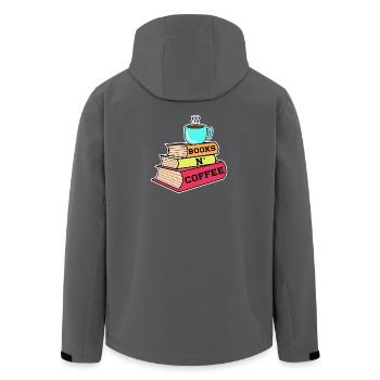 Koffein Kaffee Trinken Statement Kaffeeliebhaber - Recycelte Männer Softshell-Jacke von Stanley/Stella - Anthrazit - Hinten - AI Model Male 185 light (185cm)