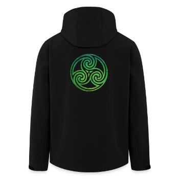 Celtic Knot - Men’s Recycled Softshell Jacket by Stanley/Stella - black - Back - AI Model Male 185 light (185cm)