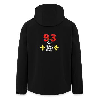 Seine saint denis - Men’s Recycled Softshell Jacket by Stanley/Stella - black - Back - AI Model Male 185 light (185cm)