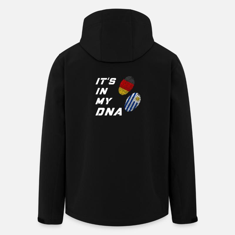In meiner DNA Deutschland und Uruguay - Recycelte Männer Softshell-Jacke von Stanley/Stella - Schwarz