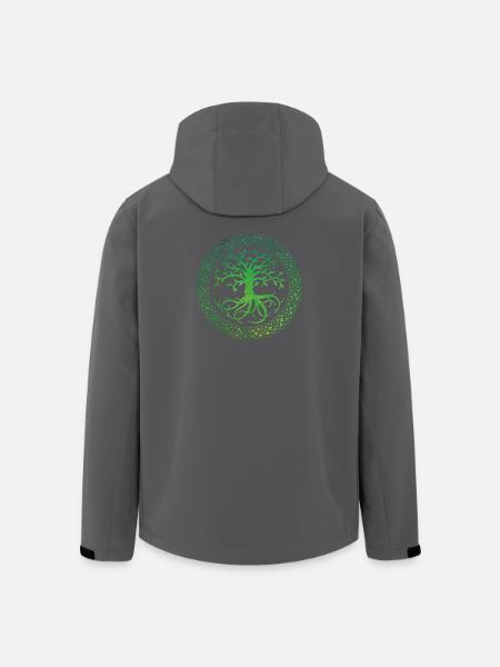 Celtic Tree of Life - Men’s Recycled Softshell Jacket by Stanley/Stella - black