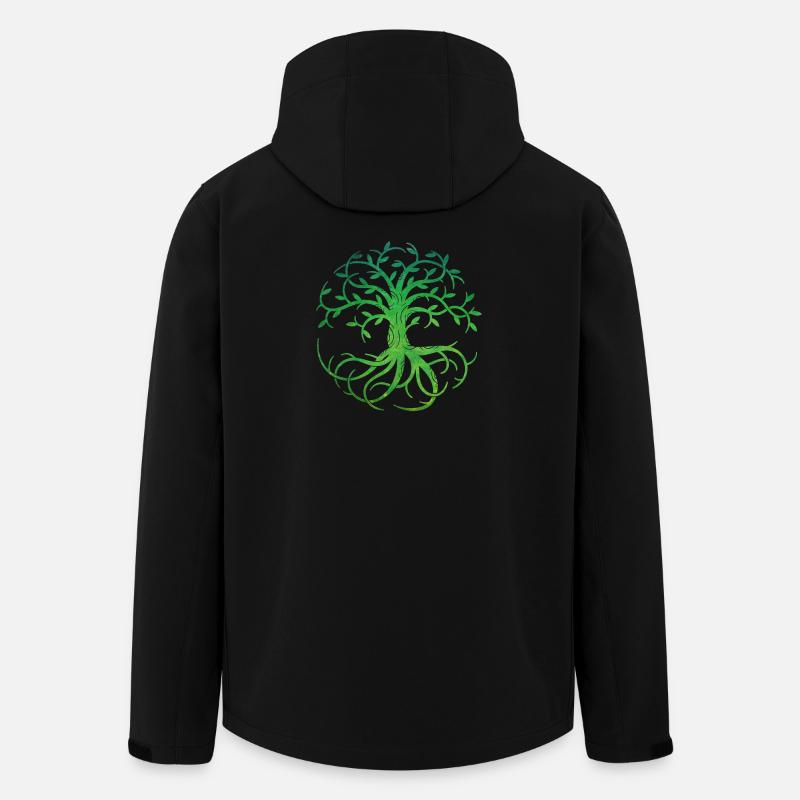 Celtic Tree of Life - Men’s Recycled Softshell Jacket by Stanley/Stella - black