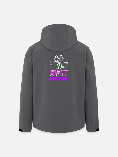 Sehschwäche Brille Statement Großmutter Oma - Recycelte Männer Softshell-Jacke von Stanley/Stella - Schwarz