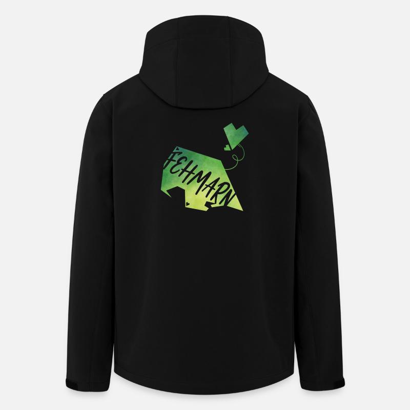 Fehmarn - Recycelte Männer Softshell-Jacke von Stanley/Stella - Schwarz