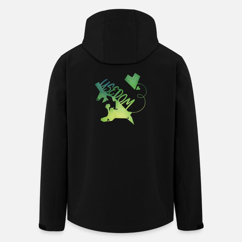 Usedom - Recycelte Männer Softshell-Jacke von Stanley/Stella - Schwarz
