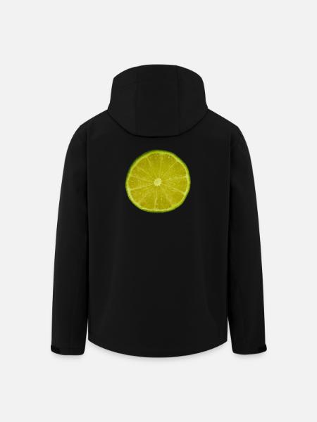 Tranche de citron vert - Veste softshell homme en polyester recyclé Stanley/Stella - noir