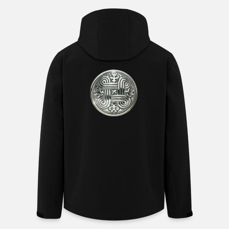 Kaleva Silber Ornament - Recycelte Männer Softshell-Jacke von Stanley/Stella - Schwarz