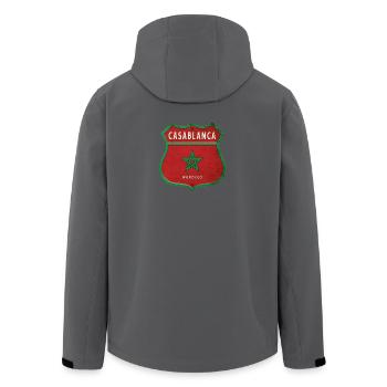 Casablanca Marokko Wappen Flaggen Design - Recycelte Männer Softshell-Jacke von Stanley/Stella - Schwarz - Hinten - AI Model Male 185 light (185cm)