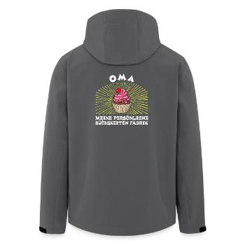 Humorvoll Oma Statement Großmutter Enkelkind - Recycelte Männer Softshell-Jacke von Stanley/Stella - Anthrazit - Hinten - AI Model Male 185 light (185cm)