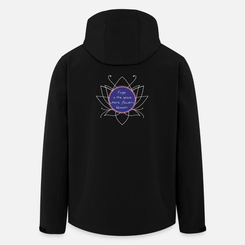 Salle de Yoga Fleur Fleur - Veste softshell homme en polyester recyclé Stanley/Stella - noir