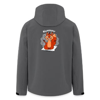 Yoga Hörnchen Nussmaste Meditation - Recycelte Männer Softshell-Jacke von Stanley/Stella - Anthrazit - Hinten - AI Model Male 185 light (185cm)