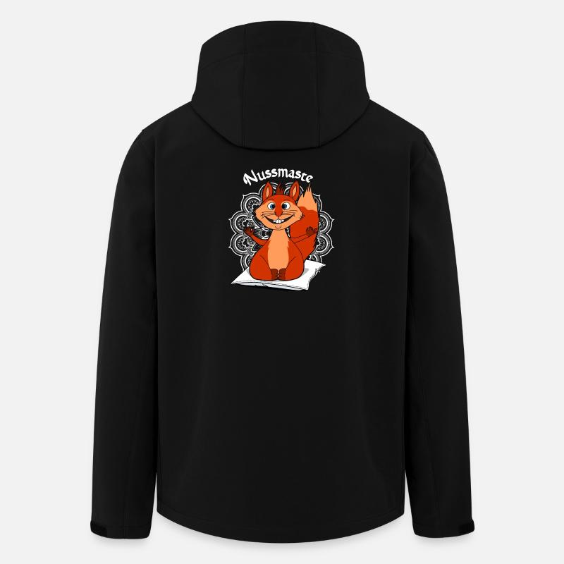 Yoga Hörnchen Nussmaste Meditation - Recycelte Männer Softshell-Jacke von Stanley/Stella - Schwarz
