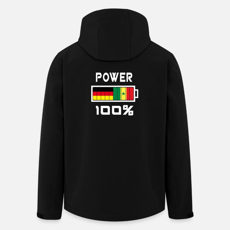 Allemagne et Sénégal Power 100% - Veste softshell homme en polyester recyclé Stanley/Stella - noir