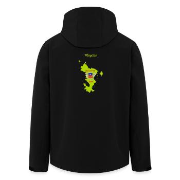 Mayotte - Men’s Recycled Softshell Jacket by Stanley/Stella - black - Back - AI Model Male 185 light (185cm)