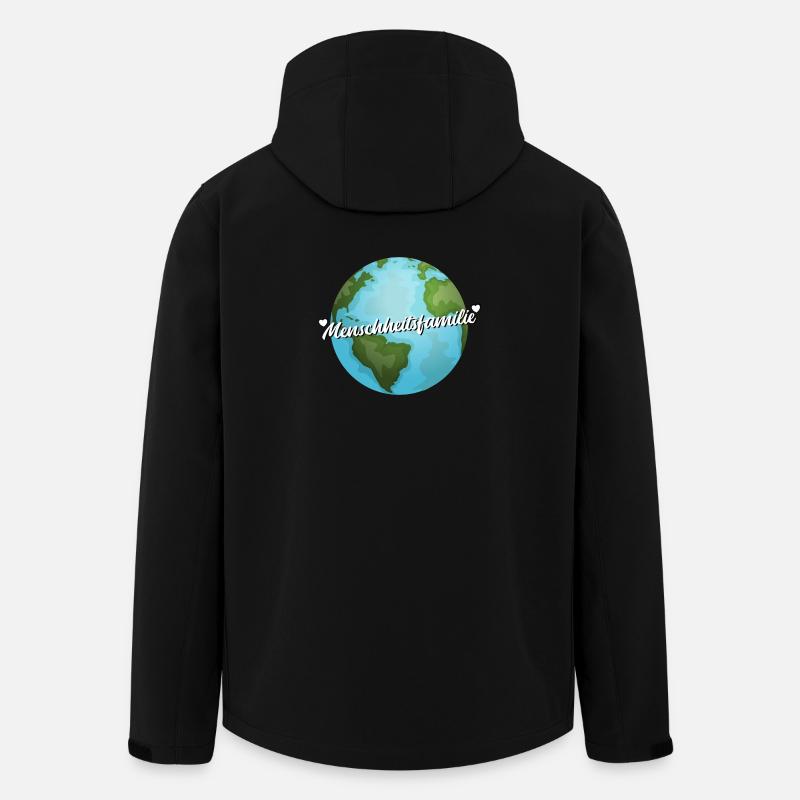 Menschheitsfamilie Friedensbewegung - Recycelte Männer Softshell-Jacke von Stanley/Stella - Schwarz