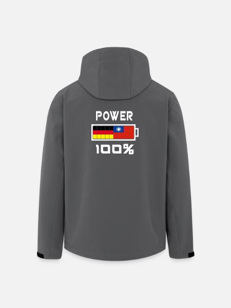 Germany and Taiwan Power 100% - Men’s Recycled Softshell Jacket by Stanley/Stella - black