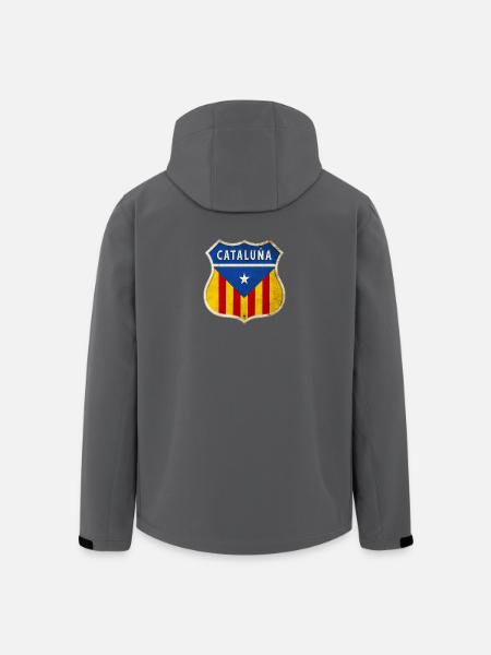 Katalonien Wappen Design - Recycelte Männer Softshell-Jacke von Stanley/Stella - Schwarz
