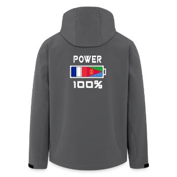 Eritrea and France are in power - Men’s Recycled Softshell Jacket by Stanley/Stella - anthracite - Back - AI Model Male 185 light (185cm)