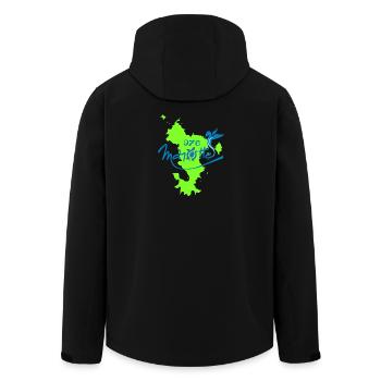 Mayotte - Men’s Recycled Softshell Jacket by Stanley/Stella - black - Back - AI Model Male 185 light (185cm)