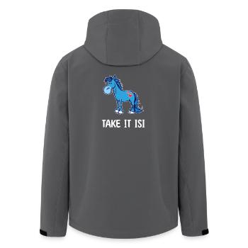 Herz Pferde Pony Lustig Statement Islandpferde - Recycelte Männer Softshell-Jacke von Stanley/Stella - Anthrazit - Hinten - AI Model Male 185 light (185cm)
