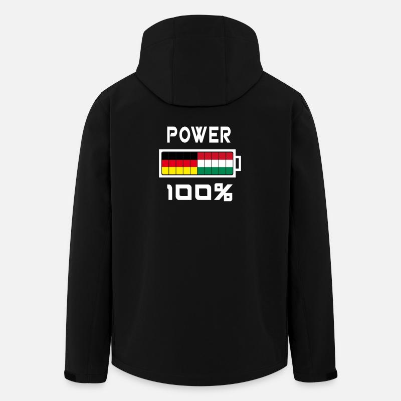 Germany and Hungary Power 100% - Men’s Recycled Softshell Jacket by Stanley/Stella - black