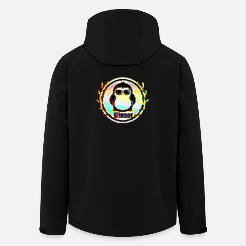 The penguin as a winner - Men’s Recycled Softshell Jacket by Stanley/Stella - black