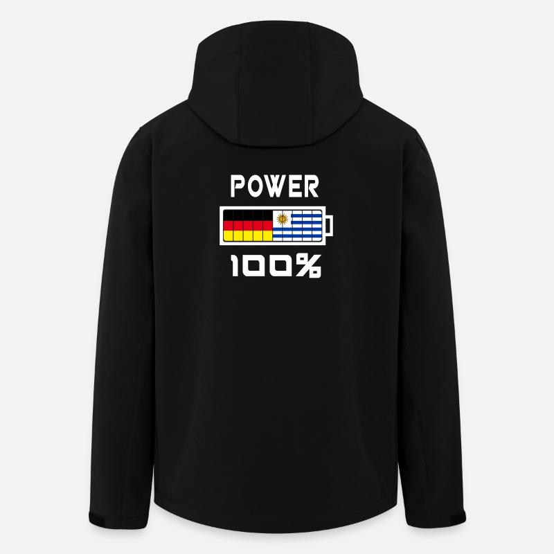 Allemagne et Uruguay Power 100% - Veste softshell homme en polyester recyclé Stanley/Stella - noir