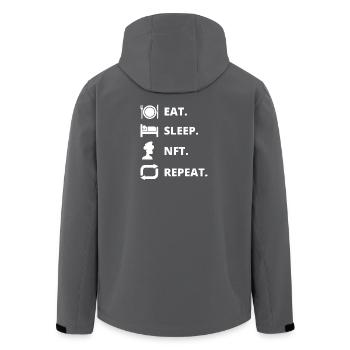 Eat Sleep NFT Repeat - Veste softshell homme en polyester recyclé Stanley/Stella - charbon - Dos - AI Model Male 185 light (185cm)