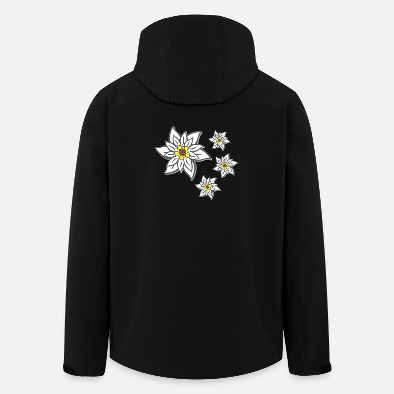 volksfeste frau, traditionelles blumenmuster - Recycelte Männer Softshell-Jacke von Stanley/Stella - Schwarz