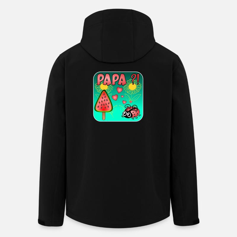 Wassermelonen Eiscreme - PAPA MARIENKÄFER - Recycelte Männer Softshell-Jacke von Stanley/Stella - Schwarz
