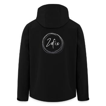 Zefix - Recycelte Männer Softshell-Jacke von Stanley/Stella - Schwarz - Hinten - AI Model Male 185 light (185cm)