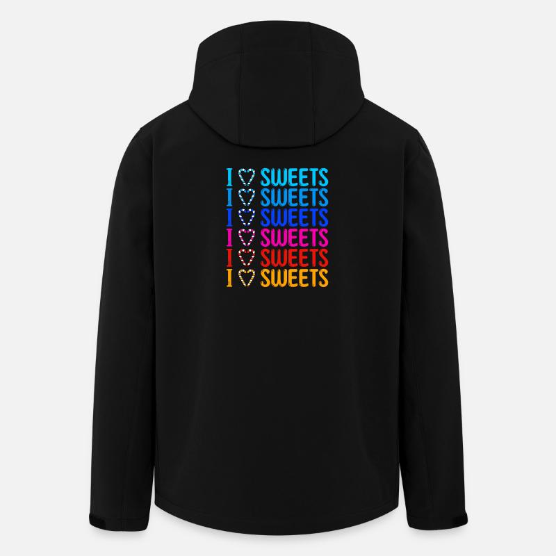J’aime les bonbons déclaration dent sucrée - Veste softshell homme en polyester recyclé Stanley/Stella - noir