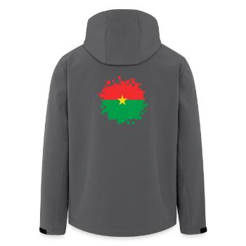 Burkina Faso flags blob - Men’s Recycled Softshell Jacket by Stanley/Stella - black - Back - AI Model Male 185 light (185cm)