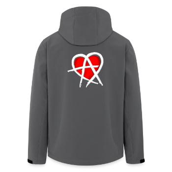 Anarchy & Love - Recycelte Männer Softshell-Jacke von Stanley/Stella - Anthrazit - Hinten - AI Model Male 185 light (185cm)