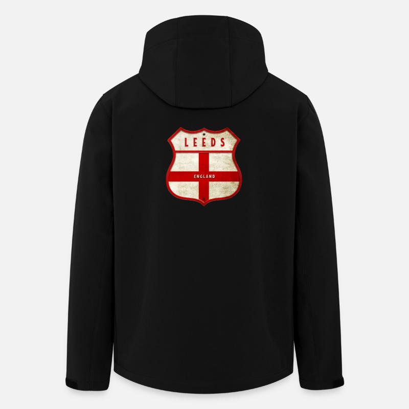 Leeds England Wappen - Recycelte Männer Softshell-Jacke von Stanley/Stella - Schwarz