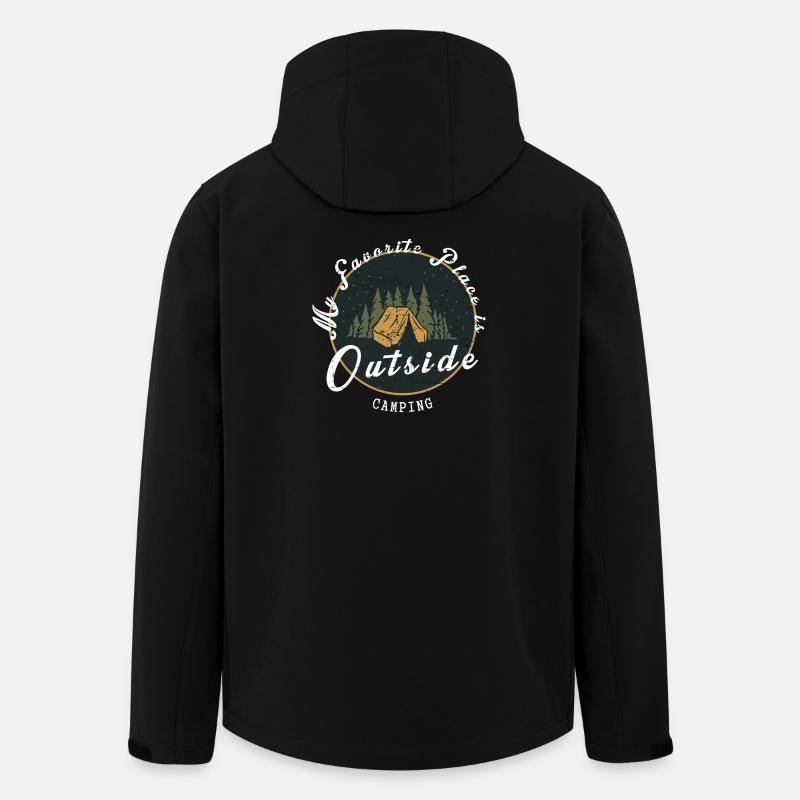Mein Lieblingsplatz ist Draußen - Recycelte Männer Softshell-Jacke von Stanley/Stella - Schwarz
