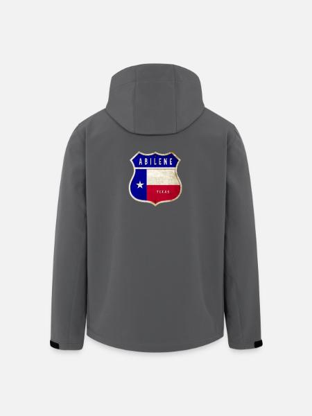 Abilene Texas crest flags design - Men’s Recycled Softshell Jacket by Stanley/Stella - black