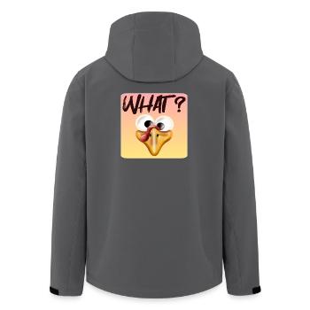 Truthahn GESICHT - Tierillustration - Was - Recycelte Männer Softshell-Jacke von Stanley/Stella - Anthrazit - Hinten - AI Model Male 185 light (185cm)