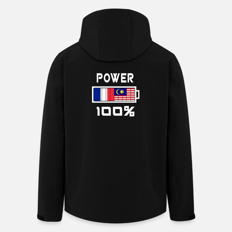 Malaysia und Frankreich machen 100% - Recycelte Männer Softshell-Jacke von Stanley/Stella - Schwarz