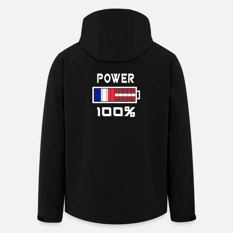 Lettland und Frankreich machen 100% - Recycelte Männer Softshell-Jacke von Stanley/Stella - Schwarz
